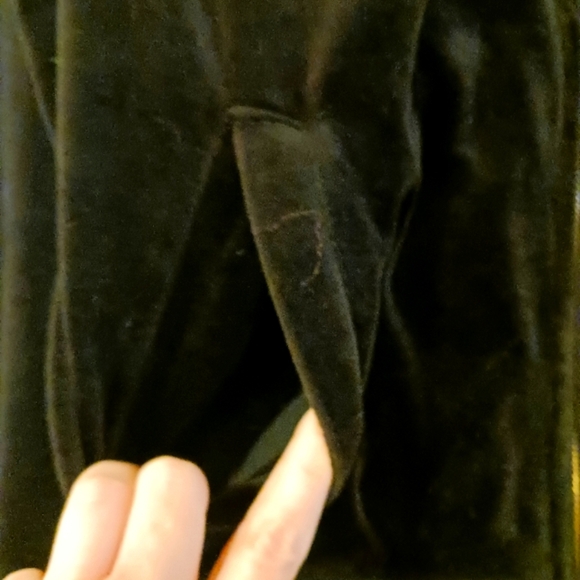 Black Velour Soft And Cozy Zip Up Jacket Retro - Picture 10 of 14